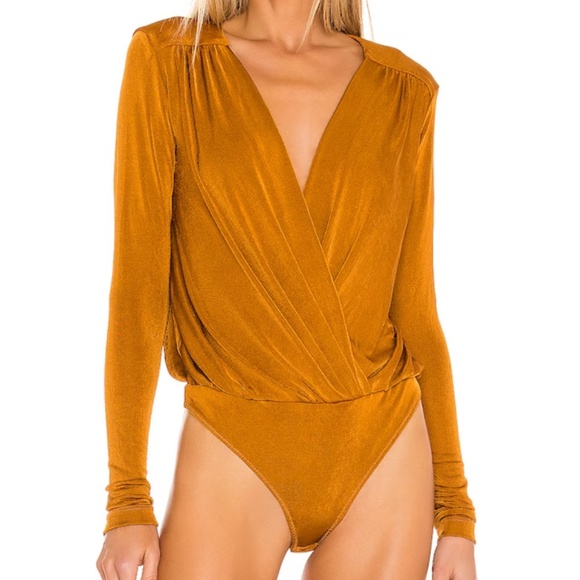 BNWT ! Free People Turnt Bodysuit in Honey Ginger - Picture 2 of 5
